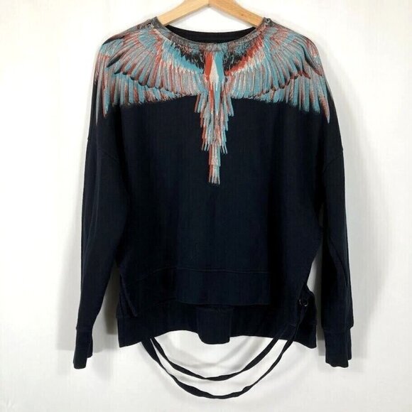 Marcelo Burlon Men's Wings Sweater Relaxed Whimsy Goth Grunge Designer Dark XS - Picture 2 of 13